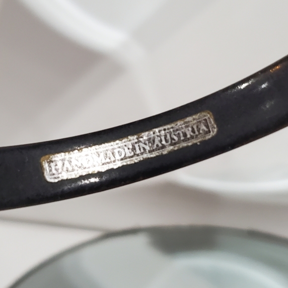 Stunning Vintage MICHAELA FREY WILLE Floral Enamel Bangle Bracelet - Picture 6 of 7